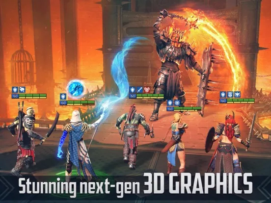 Scontro contro un boss infernale in un gioco di ruolo dark fantasy